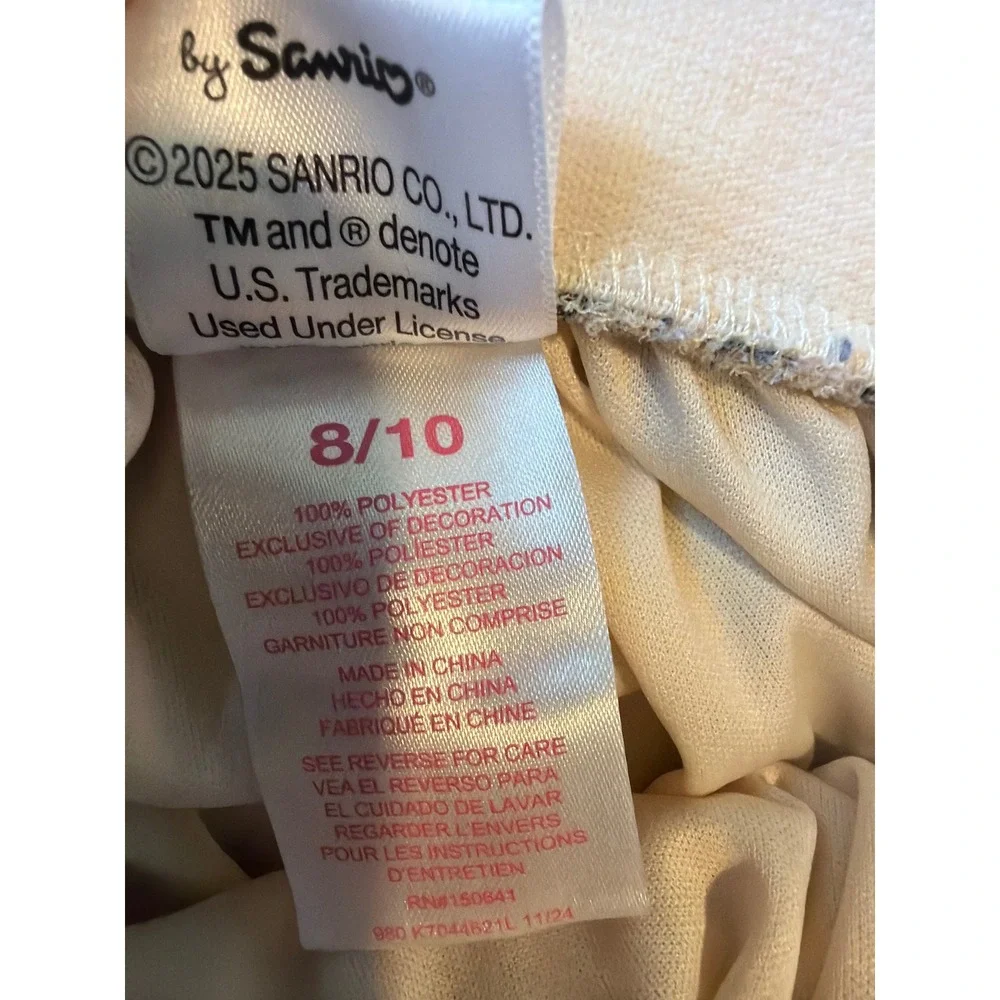 Hello Kitty Sanrio Kids Leopard Print Tulle Skirt Pink Bows Size 8/10